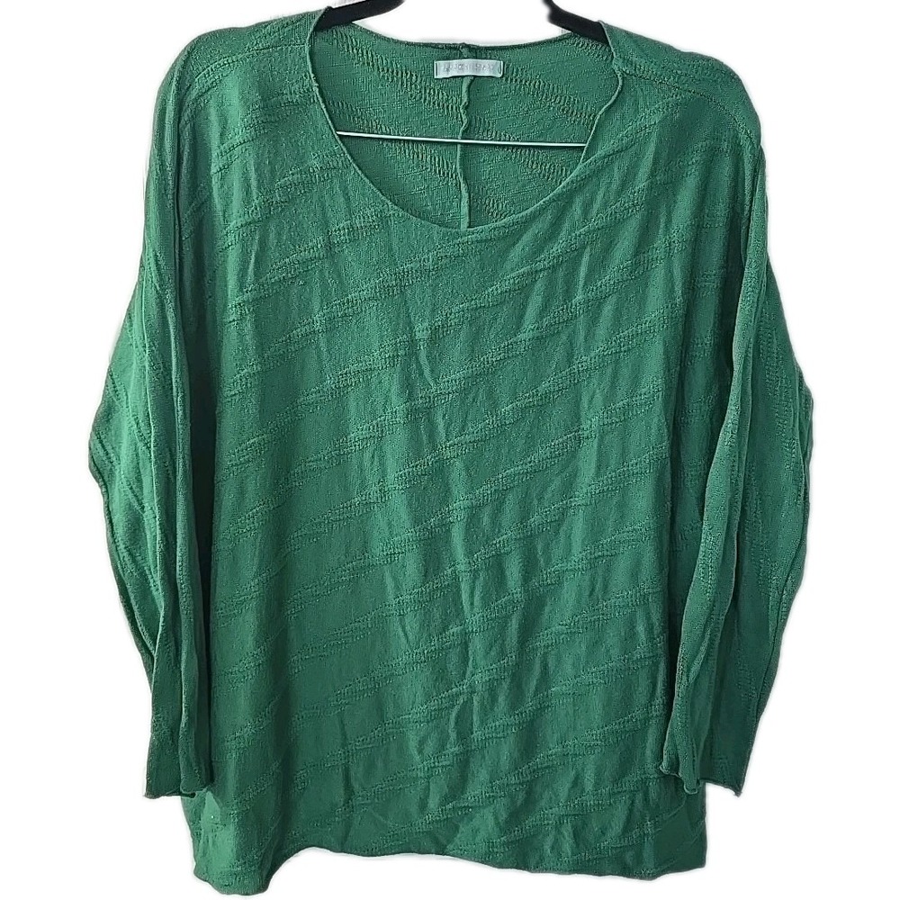 Made In Italy Green Viscose Blend Green Sweater Womens Size XL P2p Across Is 24"